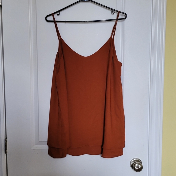 Addition Elle camisole tank top lingerie undershirt blouse shirt layered chiffon - Picture 2 of 8